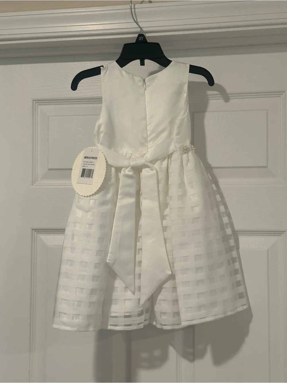 NWT - American Princess Off White Flower Waistband Special Occasion Dress - 3T